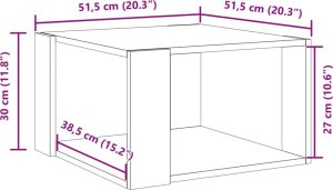 vidaXL Stolik kawowy, dąb sonoma, 51,5x51,5x30 cm 9