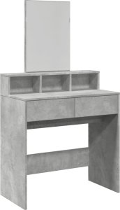 vidaXL Toaletka z lustrem, szarość betonu, 80x41x144,5 cm 2
