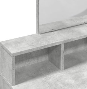 vidaXL Toaletka z lustrem, szarość betonu, 80x41x144,5 cm 7