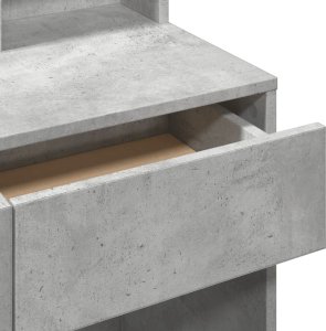 vidaXL Toaletka z lustrem, szarość betonu, 80x41x144,5 cm 8