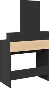 vidaXL Toaletka z lustrem, czarna, 80x41x144,5 cm 6