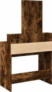 vidaXL Toaletka z lustrem, przydymiony dąb, 80x41x144,5 cm 6