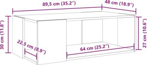 vidaXL Stolik kawowy, dąb sonoma, 89,5x48x30 cm 9