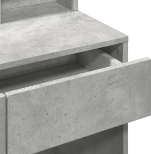 vidaXL Toaletka z oświetleniem LED, szarość betonu, 80x41x144,5 cm 11