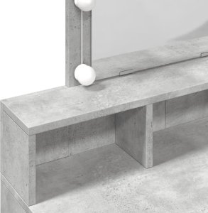 vidaXL Toaletka z oświetleniem LED, szarość betonu, 80x41x144,5 cm 12