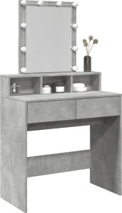 vidaXL Toaletka z oświetleniem LED, szarość betonu, 80x41x144,5 cm 4