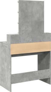 vidaXL Toaletka z oświetleniem LED, szarość betonu, 80x41x144,5 cm 7