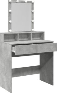 vidaXL Toaletka z oświetleniem LED, szarość betonu, 80x41x144,5 cm 9