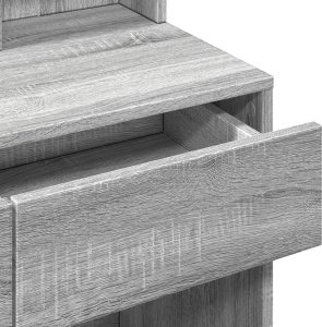 vidaXL Toaletka z oświetleniem LED, szary dąb sonoma, 80x41x144,5 cm 11