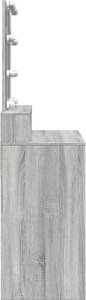 vidaXL Toaletka z oświetleniem LED, szary dąb sonoma, 80x41x144,5 cm 6