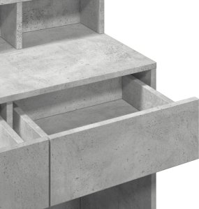 vidaXL Toaletka z oświetleniem LED, szarość betonu, 80x41x134,5 cm 11