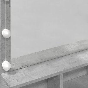 vidaXL Toaletka z oświetleniem LED, szarość betonu, 80x41x134,5 cm 12