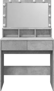 vidaXL Toaletka z oświetleniem LED, szarość betonu, 80x41x134,5 cm 5