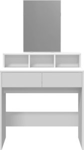 vidaXL Toaletka z lustrem, biała, 80x41x144,5 cm 4