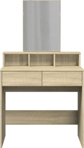 vidaXL Toaletka z lustrem, dąb sonoma, 80x41x144,5 cm 4