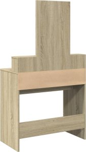 vidaXL Toaletka z lustrem, dąb sonoma, 80x41x144,5 cm 6