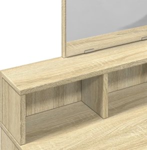 vidaXL Toaletka z lustrem, dąb sonoma, 80x41x144,5 cm 7
