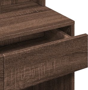 vidaXL Toaletka z oświetleniem LED, brązowy dąb, 80x41x144,5 cm 11