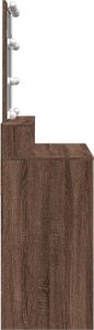 vidaXL Toaletka z oświetleniem LED, brązowy dąb, 80x41x144,5 cm 6
