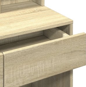 vidaXL Toaletka z oświetleniem LED, dąb sonoma, 80x41x144,5 cm 11