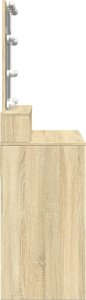 vidaXL Toaletka z oświetleniem LED, dąb sonoma, 80x41x144,5 cm 6