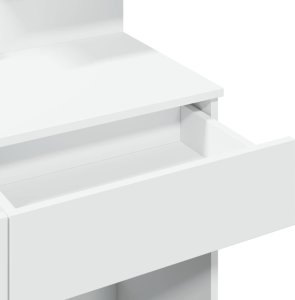 vidaXL Toaletka z oświetleniem LED, biała, 100x40x130 cm 11