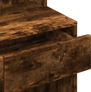 vidaXL Toaletka z oświetleniem LED, przydymiony dąb, 80x41x144,5 cm 11