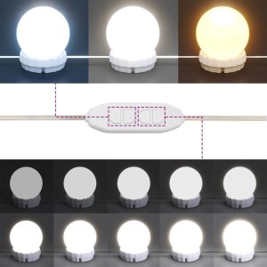 vidaXL Toaletka z oświetleniem LED, szary dąb sonoma, 80x41x134,5 cm 10