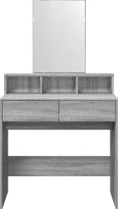 vidaXL Toaletka z lustrem, szary dąb sonoma, 80x41x144,5 cm 4