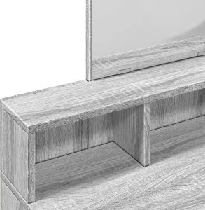 vidaXL Toaletka z lustrem, szary dąb sonoma, 80x41x144,5 cm 7