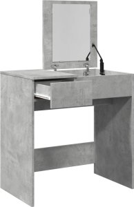 vidaXL Toaletka z lustrem, szarość betonu, 73x46,5x120 cm 8