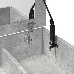 vidaXL Toaletka z lustrem, szarość betonu, 73x46,5x120 cm 9