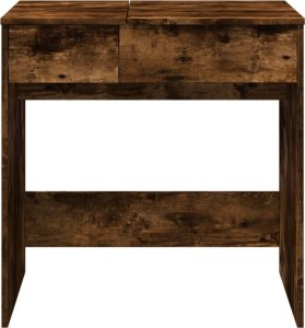 vidaXL Toaletka z lustrem, przydymiony dąb, 73x46,5x120 cm 5