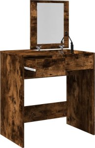 vidaXL Toaletka z lustrem, przydymiony dąb, 73x46,5x120 cm 8