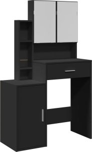 vidaXL Toaletka z szafką, czarna, 80x35x132 cm 2
