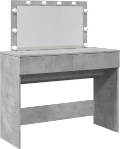 vidaXL Toaletka z oświetleniem LED, szarość betonu, 100x40x120 cm 2