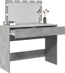 vidaXL Toaletka z oświetleniem LED, szarość betonu, 100x40x120 cm 4