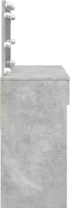 vidaXL Toaletka z oświetleniem LED, szarość betonu, 100x40x120 cm 6