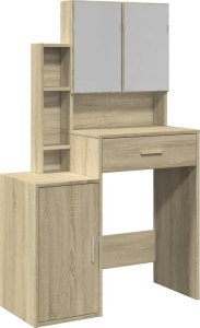 vidaXL Toaletka z szafką, dąb sonoma, 80x35x132 cm 2