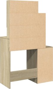 vidaXL Toaletka z szafką, dąb sonoma, 80x35x132 cm 7