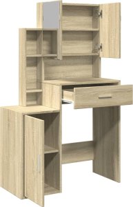 vidaXL Toaletka z szafką, dąb sonoma, 80x35x132 cm 8