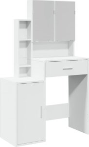 vidaXL Toaletka z szafką, biała, 80x35x132 cm 2