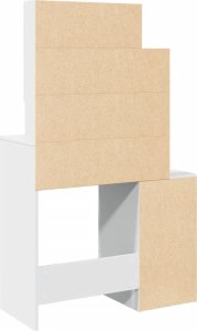 vidaXL Toaletka z szafką, biała, 80x35x132 cm 7