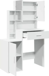 vidaXL Toaletka z szafką, biała, 80x35x132 cm 8