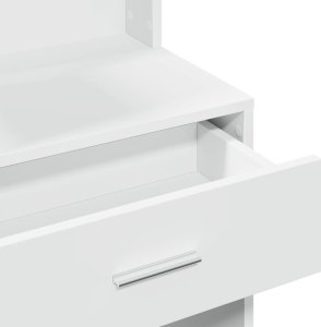 vidaXL Toaletka z szafką, biała, 80x35x132 cm 10