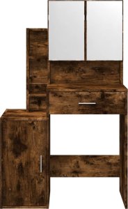 vidaXL Toaletka z szafką, opalany dąb, 80x35x132 cm 5