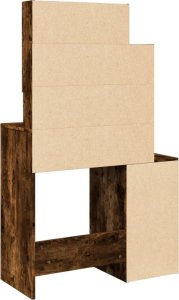 vidaXL Toaletka z szafką, opalany dąb, 80x35x132 cm 7