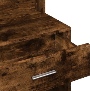 vidaXL Toaletka z szafką, opalany dąb, 80x35x132 cm 10