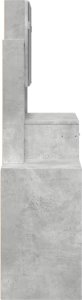 vidaXL Toaletka z szafką, szarość betonu, 80x35x132 cm 6