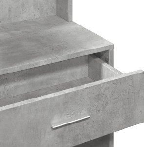 vidaXL Toaletka z szafką, szarość betonu, 80x35x132 cm 10